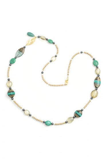 NECKLACE SOPHIE LUNGA TOP COL. GREEN PETROLIO
